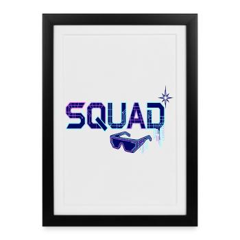 Équipe de jeux de fête Squad Cyber Neon Goggles - Affiche encadrée (27 × 37 cm) - noir - Devant