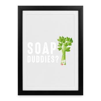 Soap Buddies Celery Laugh - Framed poster (27 × 37 cm) - black - Front