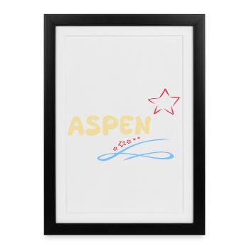 Cadeau pour Aspen - Affiche encadrée (27 × 37 cm) - noir - Devant
