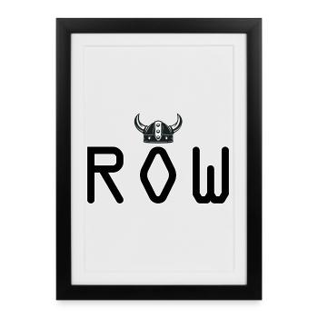ROW Viking Helmet Logo - Framed poster (27 × 37 cm) - black - Front