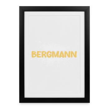 Bergmann als Aufgabe - Gerahmtes Poster (27 × 37 cm) - Schwarz - Vorne