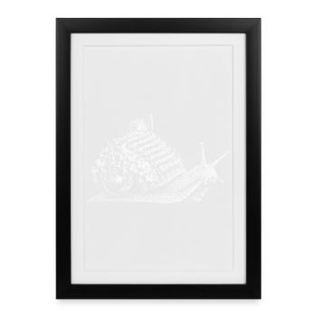 Edible snail - Framed poster (27 × 37 cm) - black - Front