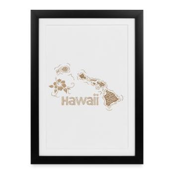 Hawaii - Framed poster (27 × 37 cm) - black - Front