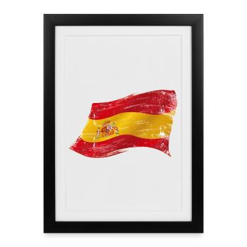 Bandera España ✅ Spanish Flag ✔ - Framed poster (27 × 37 cm) - black - Front
