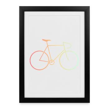 Racing bike colorful - Framed poster (27 × 37 cm) - black - Front