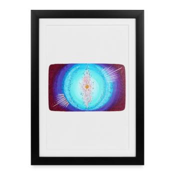 Création lumière de la purification divine - Affiche encadrée (27 × 37 cm) - noir - Devant