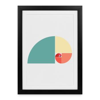 Golden Ratio Color - Framed poster (27 × 37 cm) - black - Front