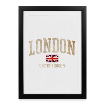 Londres Angleterre - Affiche encadrée (27 × 37 cm) - noir - Devant