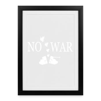 No war - Framed poster (27 × 37 cm) - black - Front