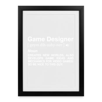 Signification du concepteur de jeu - Affiche encadrée (27 × 37 cm) - noir - Devant