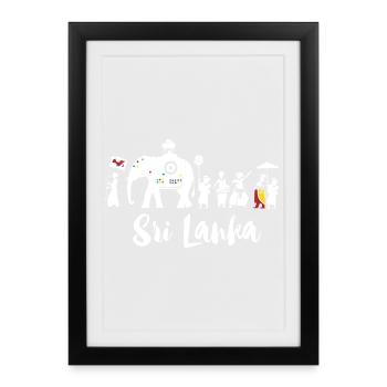 Kandy Esala Perahera Sri Lanka - Dalada Perahara - Framed poster (27 × 37 cm) - black - Front