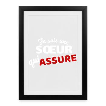 Citation Enfantine Surnaturelle et Ludique - Framed poster (27 × 37 cm) - black - Front