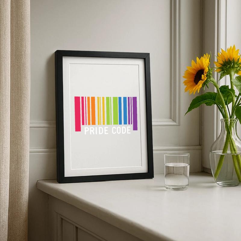 LGBT Pride Monat - Pride Code Gerahmtes Poster (27 × 37 cm)