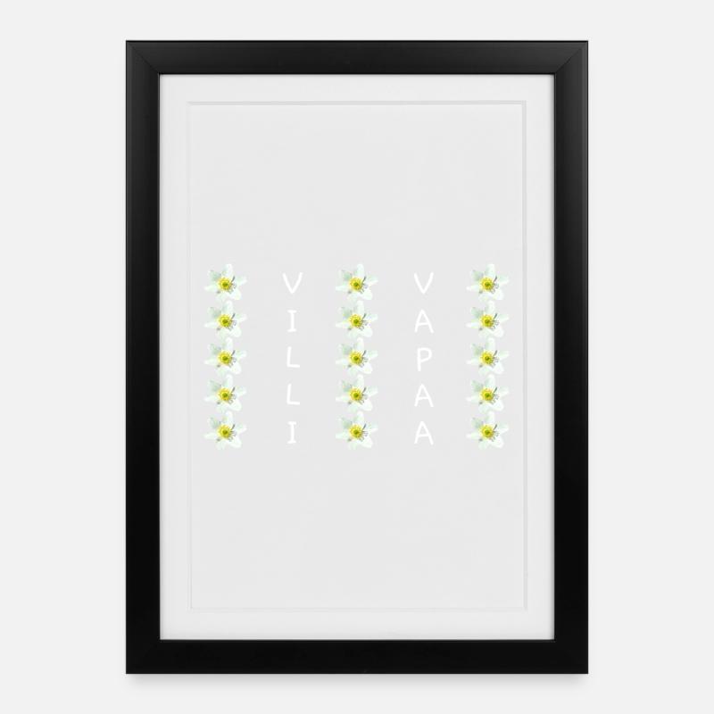 SAUVAGE ET LIBRE - Affiche encadrée (27 × 37 cm) - noir