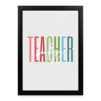 Biology Teacher School Gift - Framed poster (27 × 37 cm) - black - Front