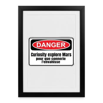 Colonisation de Mars - Affiche encadrée (27 × 37 cm) - noir - Devant