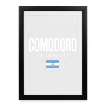 Comodoro Argentine Argentin - Affiche encadrée (27 × 37 cm) - noir - Devant