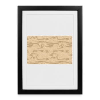 Wooden Cutting Board Design - Framed poster (27 × 37 cm) - black - Front