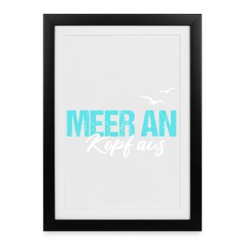 Sea on Head from North Sea Hamburg North German Coast - Framed poster (27 × 37 cm) - black - Front