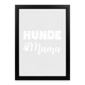 Dog Lover Mom Motif - Framed poster (27 × 37 cm) - black - Front