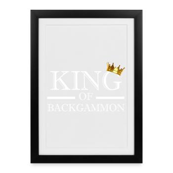 King Of Backgammon - Framed poster (27 × 37 cm) - black - Front