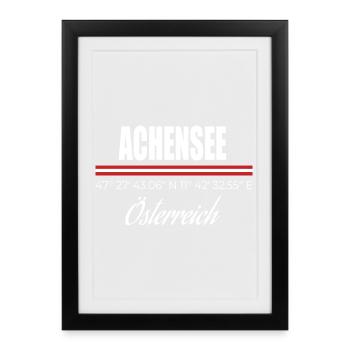 Lac d’Achensee - Affiche encadrée (27 × 37 cm) - noir - Devant