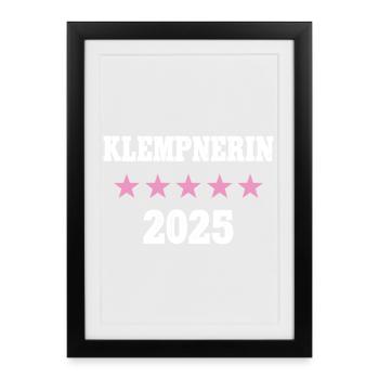 Plombier 2025 Nouveau travail Formation Apprentissage - Affiche encadrée (27 × 37 cm) - noir - Devant