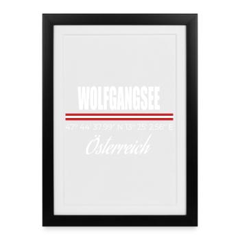 Lac Wolfgang - Affiche encadrée (27 × 37 cm) - noir - Devant