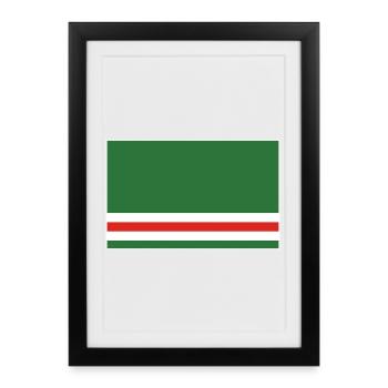 Chechnya Flag - Framed poster (27 × 37 cm) - black - Front