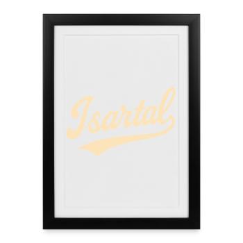 Lettrage de la vallée de l’Isar - Affiche encadrée (27 × 37 cm) - noir - Devant