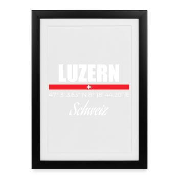 Lucerne - Framed poster (27 × 37 cm) - black - Front
