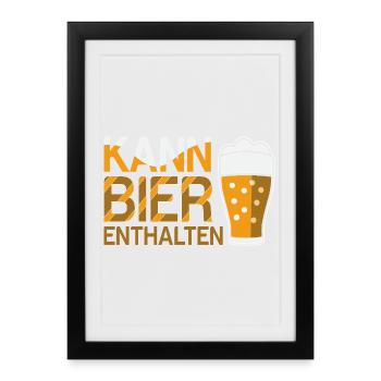 Amateurs de bière Dicton de bière Buveurs de bière Alcool - Affiche encadrée (27 × 37 cm) - noir - Devant