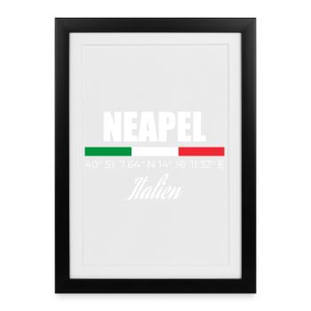 Naples - Affiche encadrée (27 × 37 cm) - noir - Devant