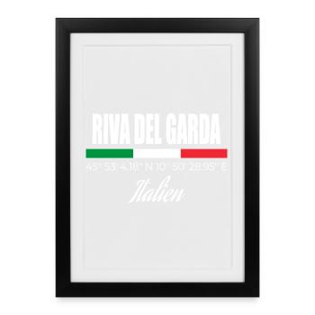 Riva del Garda - Framed poster (27 × 37 cm) - black - Front
