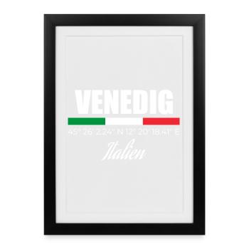Venice - Framed poster (27 × 37 cm) - black - Front