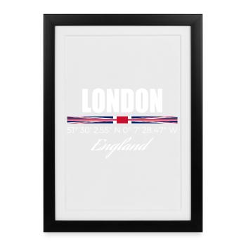 Londres - Affiche encadrée (27 × 37 cm) - noir - Devant