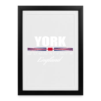 York - Framed poster (27 × 37 cm) - black - Front