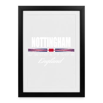 Nottingham - Affiche encadrée (27 × 37 cm) - noir - Devant