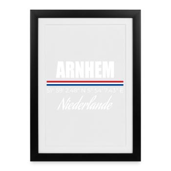 Arnhem - Affiche encadrée (27 × 37 cm) - noir - Devant