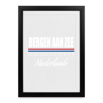 Bergen Aan Zee - Affiche encadrée (27 × 37 cm) - noir - Devant