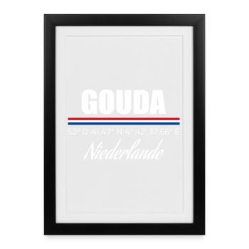 Gouda - Framed poster (27 × 37 cm) - black - Front