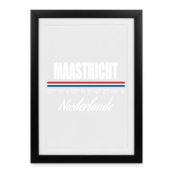Maastricht - Affiche encadrée (27 × 37 cm) - noir - Devant