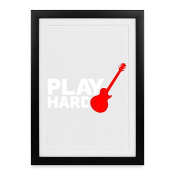Play Hard - Framed poster (27 × 37 cm) - black - Front