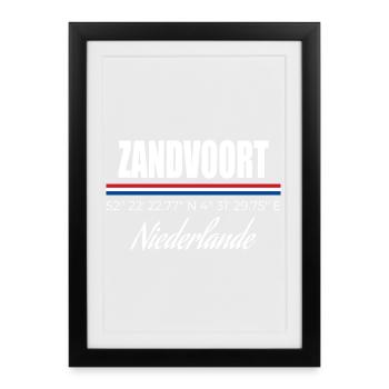 Zandvoort - Affiche encadrée (27 × 37 cm) - noir - Devant