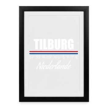 Tilburg - Framed poster (27 × 37 cm) - black - Front