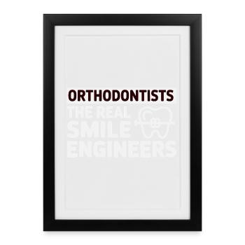 Dental Expert Structural Alignment Engineer Gear  - Framed poster (27 × 37 cm) - black - Front