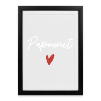 Daddy Heart Gift Idea - Framed poster (27 × 37 cm) - black - Front