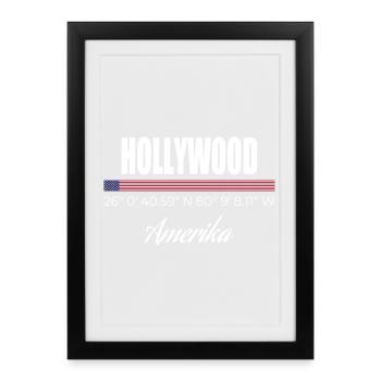 Hollywood - Framed poster (27 × 37 cm) - black - Front