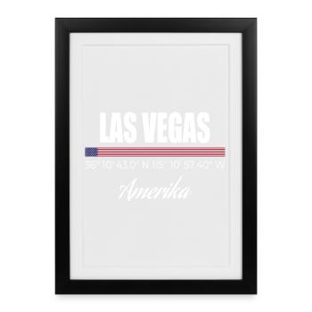 Las Vegas - Affiche encadrée (27 × 37 cm) - noir - Devant