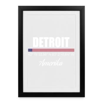 Detroit - Affiche encadrée (27 × 37 cm) - noir - Devant